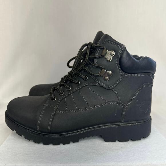 Texas Steer black work/safety boots men 8.5 slip & Oil resistant . - Picture 2 of 8